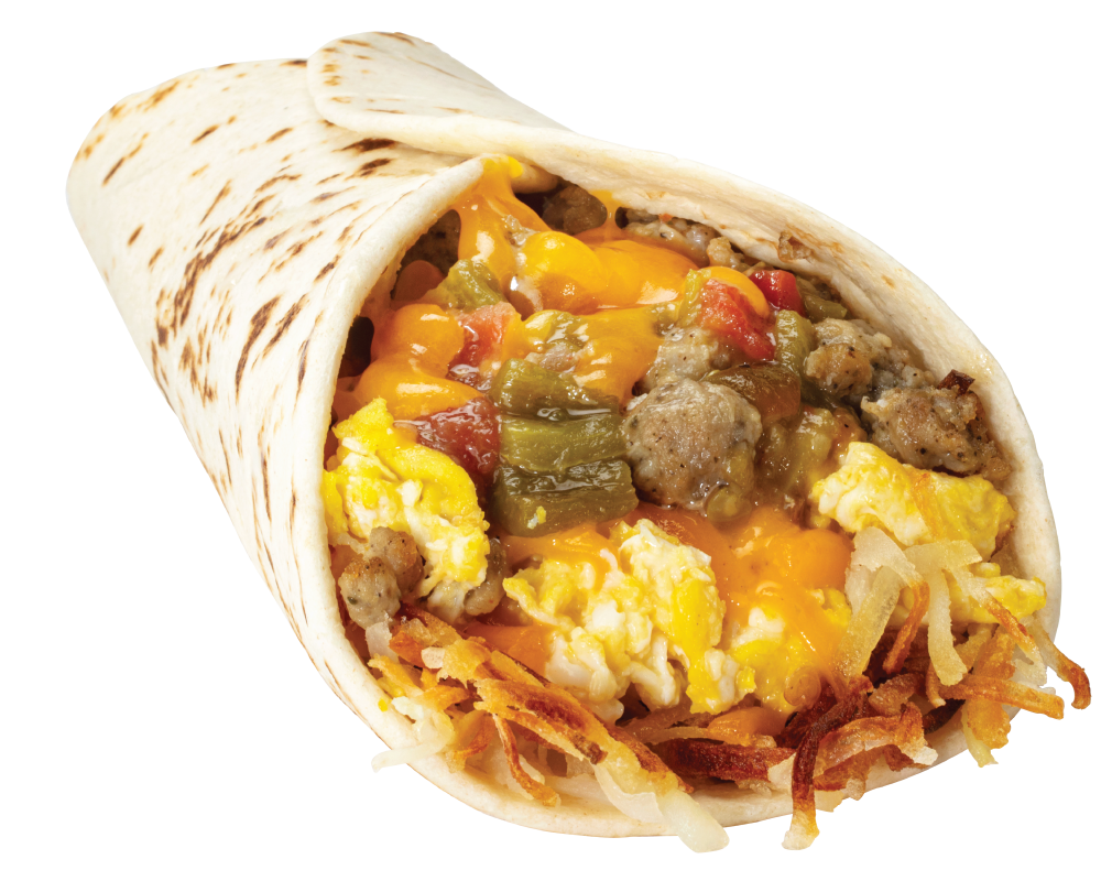 Blake's #2 breakfast burrito with sausage