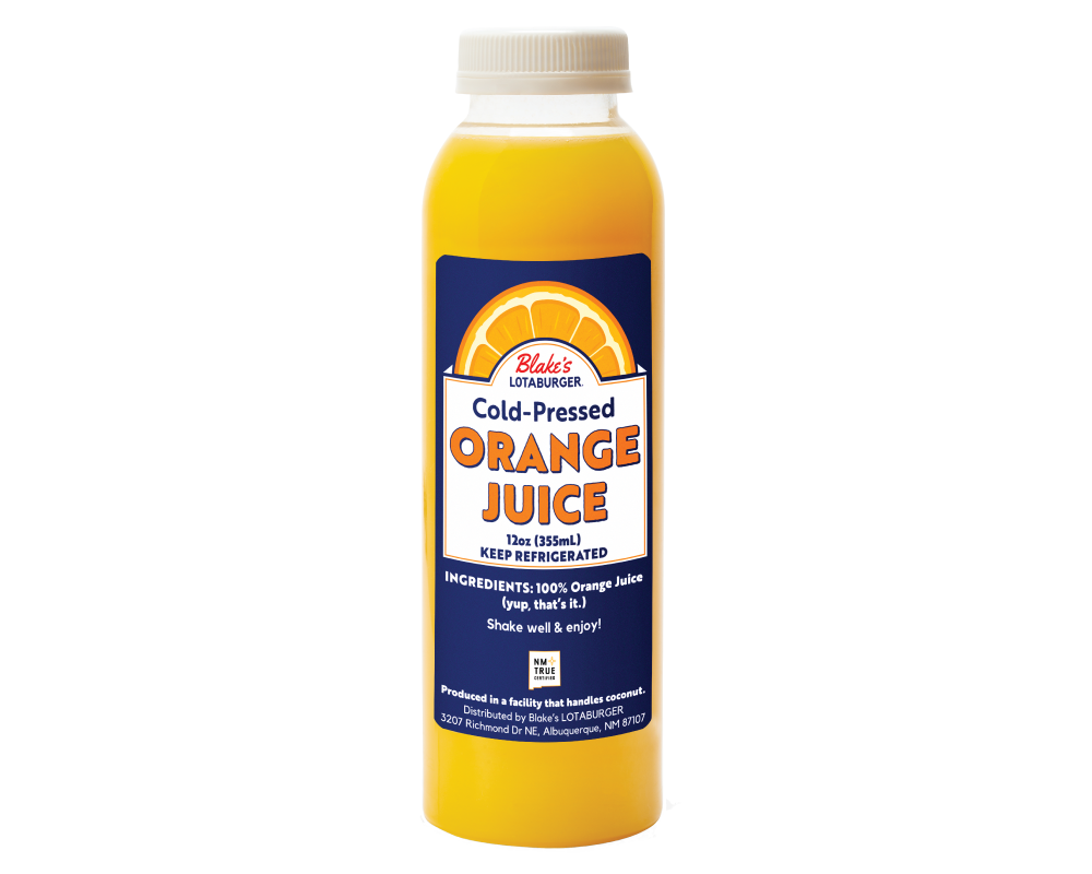 Blake's orange juice bottle